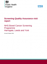 Screening Quality Assurance visit report: NHS Bowel Cancer Screening Programme Harrogate, Leeds and York